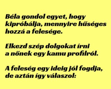 VICC: Béla kipróbálja, mennyire hűséges hozzá a felesége.