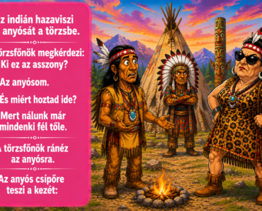 Az indián hazaviszi az anyósát a törzsbe. Az indián hazaviszi az anyósát a törzsbe.