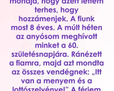 A férjem végre megvédett minket, amikor az anyja megszégyenített, és amit mondott, attól elcsendesült a szoba