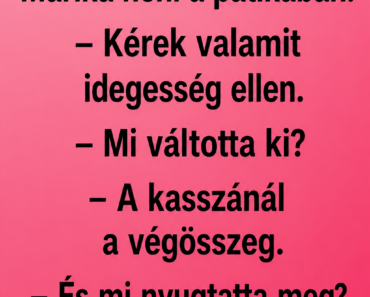 Marika néni a patikában: