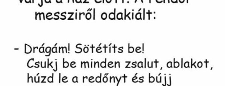 VICC: megy haza a rendőr, már előre kiabál