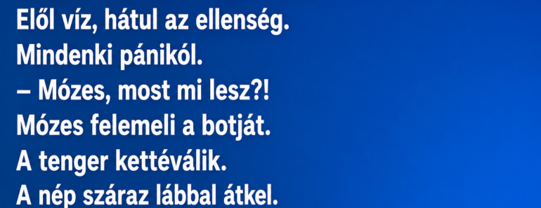 Mózes lemegy a Vörös-tengerhez.