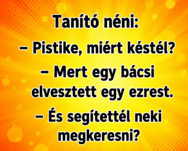 Vicc: Tanító néni: