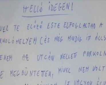 Nagyon-nagyon rossz helyen parkolt az idegen… reggel ezt a cetlit találta a szélvédőjén… reakciója mindenkit meglepett!