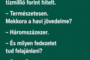 Egy férfi bemegy a bankba.
