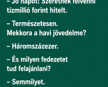 Egy férfi bemegy a bankba.