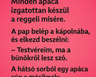 Egy fiatal pap érkezik a zárdába helyettesíteni.