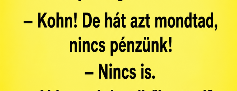Kohn hazamegy este.