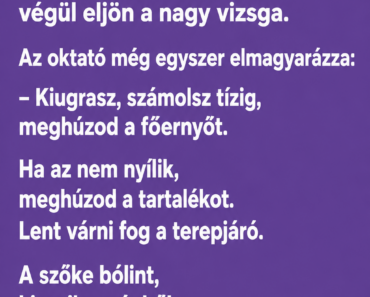 Egy szőke nő elhatározza, hogy megtanul ejtőernyőzni.