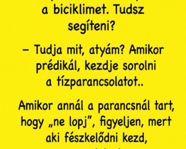 VICC: A falu papja bemegy a rendőrhöz, mert nincs meg a biciklije