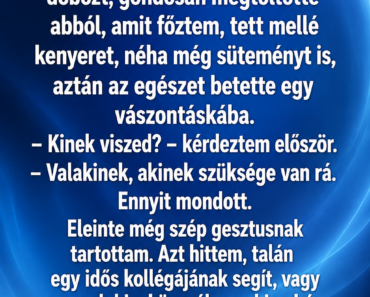 Minden pénteken becsomagolt egy adag vacsorát, de sosem mondta el, kinek viszi – egy este titokban követtem