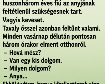 A fiam nyolc hónapon át minden vasárnap eltűnt két órára. Amikor végre követtem, egészen mást találtam, mint amire számítottam.