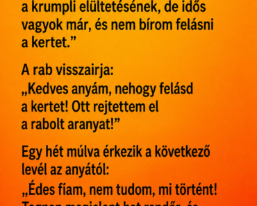A rab levelet kap az édesanyjától a börtönbe: