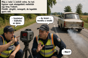 A radar százhúszat mutatott… aztán jött a Trabant brutális titka 😄