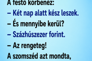 Egy asszony kihív egy festőt, hogy fesse ki a nappalit.