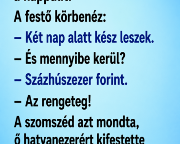 Egy asszony kihív egy festőt, hogy fesse ki a nappalit.