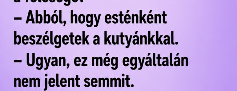 Egy férfi bemegy az orvoshoz: