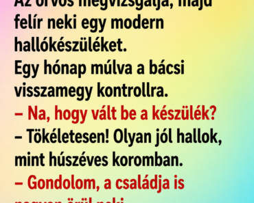 Egy idős bácsi elmegy az orvoshoz, mert egyre rosszabbul hall.
