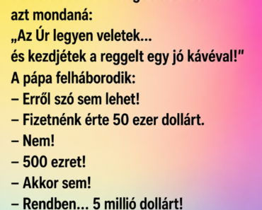 Egy nagy kávécég képviselői bejelentkeznek a pápához.