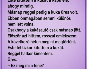 Három hete vettem észre először.