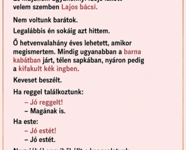 Tizenkét éve minden reggel megfordította a lábtörlőmet. Tegnap először nem tette meg.