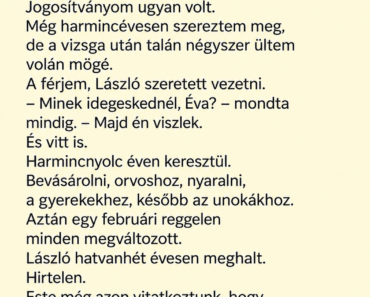 64 évesen ültem először egyedül volán mögé a férjem halála után – a kesztyűtartóban talált kulcs miatt azonban olyan helyre mentem, amelyről 38 évig egyetlen szót sem mondott