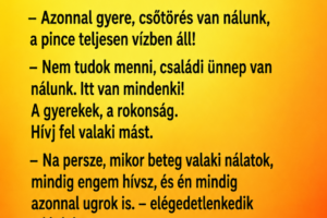 A doktor házában csőtörés van.