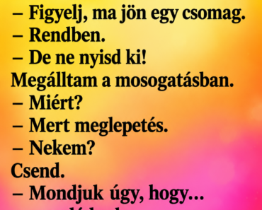 😂 A férjem azt mondta, ne nyissam ki a csomagot, amíg haza nem ér – amikor megláttam a feladót, már késő volt