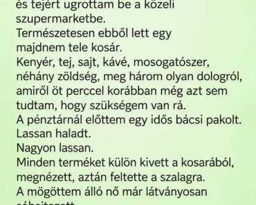 A pénztáros utánam szólt a boltban – amikor megmutatta, mit talált a kosaramban, azonnal visszamentem vele