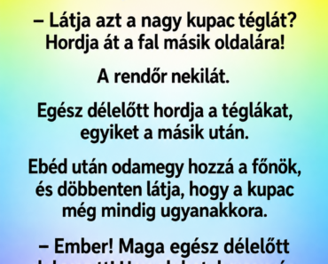 A rendőr leszerel, és elmegy dolgozni egy építkezésre.