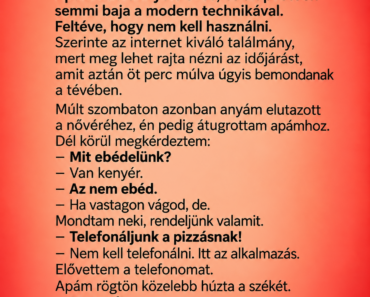 Apám először rendelt ételt telefonos alkalmazásból – húsz perc múlva már a szomszéd is nálunk várta a futárt