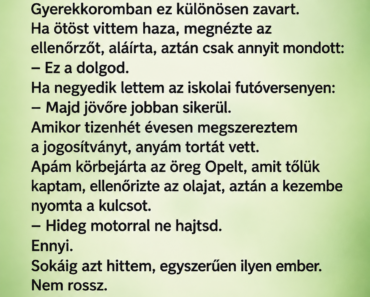Apám soha nem dicsért meg semmiért – költözéskor találtam egy füzetet, amelyben rólam írt