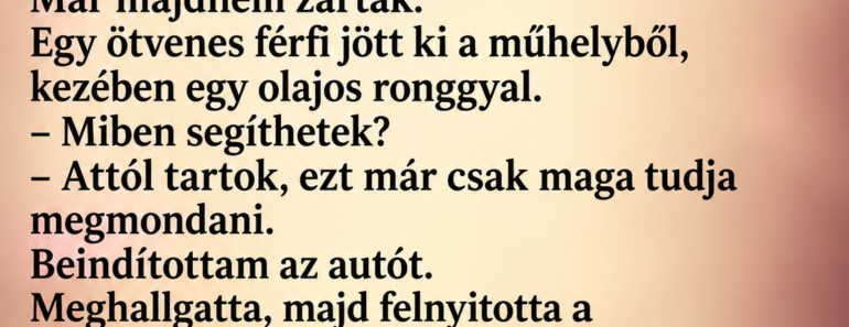 Az autószerelő azt mondta, egy forintot sem kér a javításért – aztán elővette a kesztyűtartóban talált fényképet