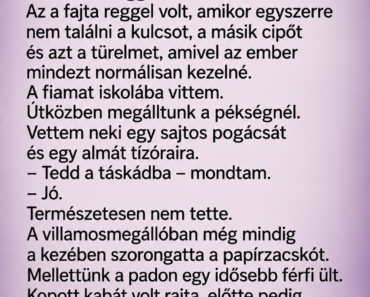 A kisfiam egy idegen férfinak adta a tízóraiját a villamosmegállóban – este tudtam meg, mi történt utána