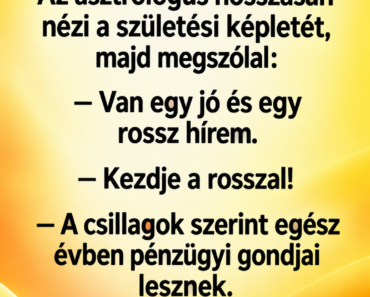 Egy férfi elmegy az asztrológushoz.