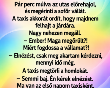 Egy férfi taxiba ül a pályaudvar előtt.