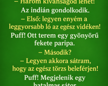 Egy indián talál egy régi lámpát a prérin.