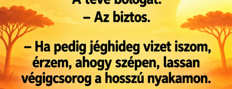 A zsiráf büszkén mondja: