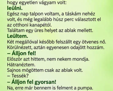 A buszon egy nő rám szólt, hogy azonnal álljak fel a helyemről – öt perccel később már én köszöntem meg neki