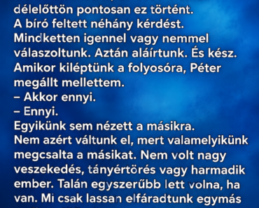 A válásunk napján a volt férjem megkérdezte, hazavihet-e még egyszer – félúton leállította az autót