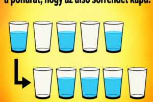 Mozdítsd el egy lépéssel úgy a poharat, hogy az alsó sorrendet kapd.