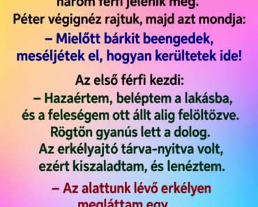 Szent Péter kapujánál egyszerre három férfi jelenik meg.