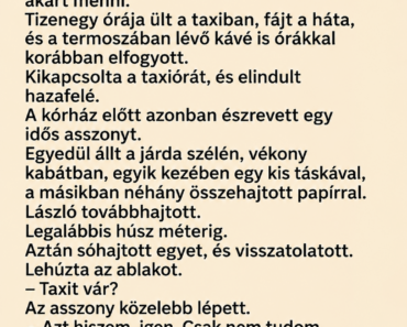 Egy taxisofőr már befejezte a műszakját, amikor meglátott egy idős asszonyt a kórház előtt – végül egészen máshová vitte, mint ahová először kérte