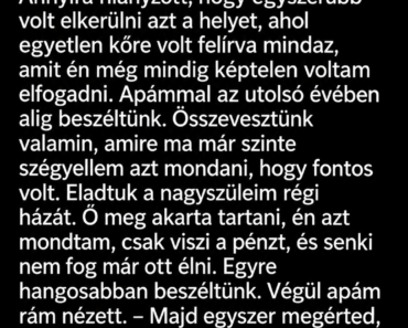 Tíz év után először mentem ki apám sírjához – valaki egy fényképet hagyott a kövön